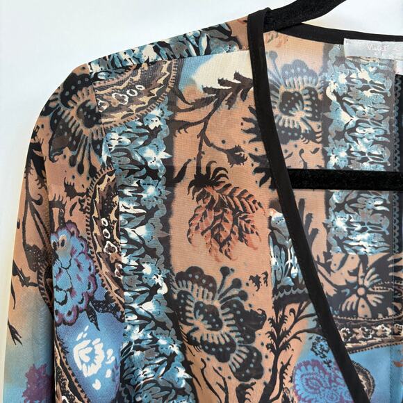 Y2K Fairy Pattern Babydoll Ethereal Top Whimsygoth Floral Stevie Nicks Medium - Picture 4 of 11